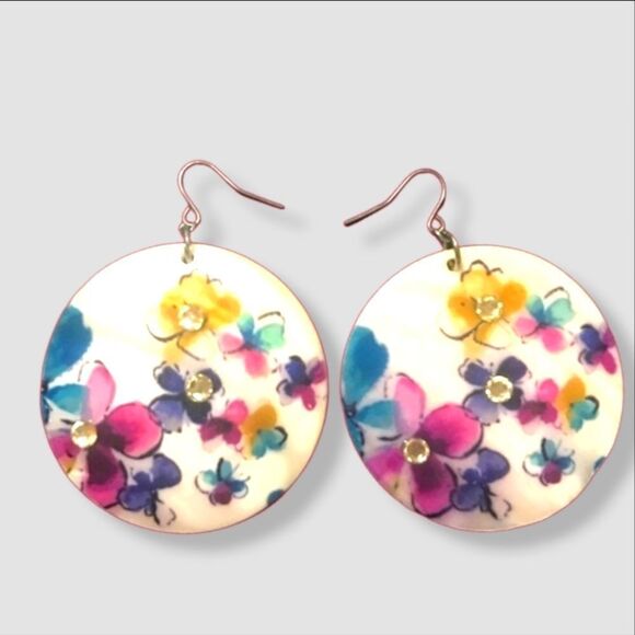 Floral Statement Earrings - Picture 1 of 6